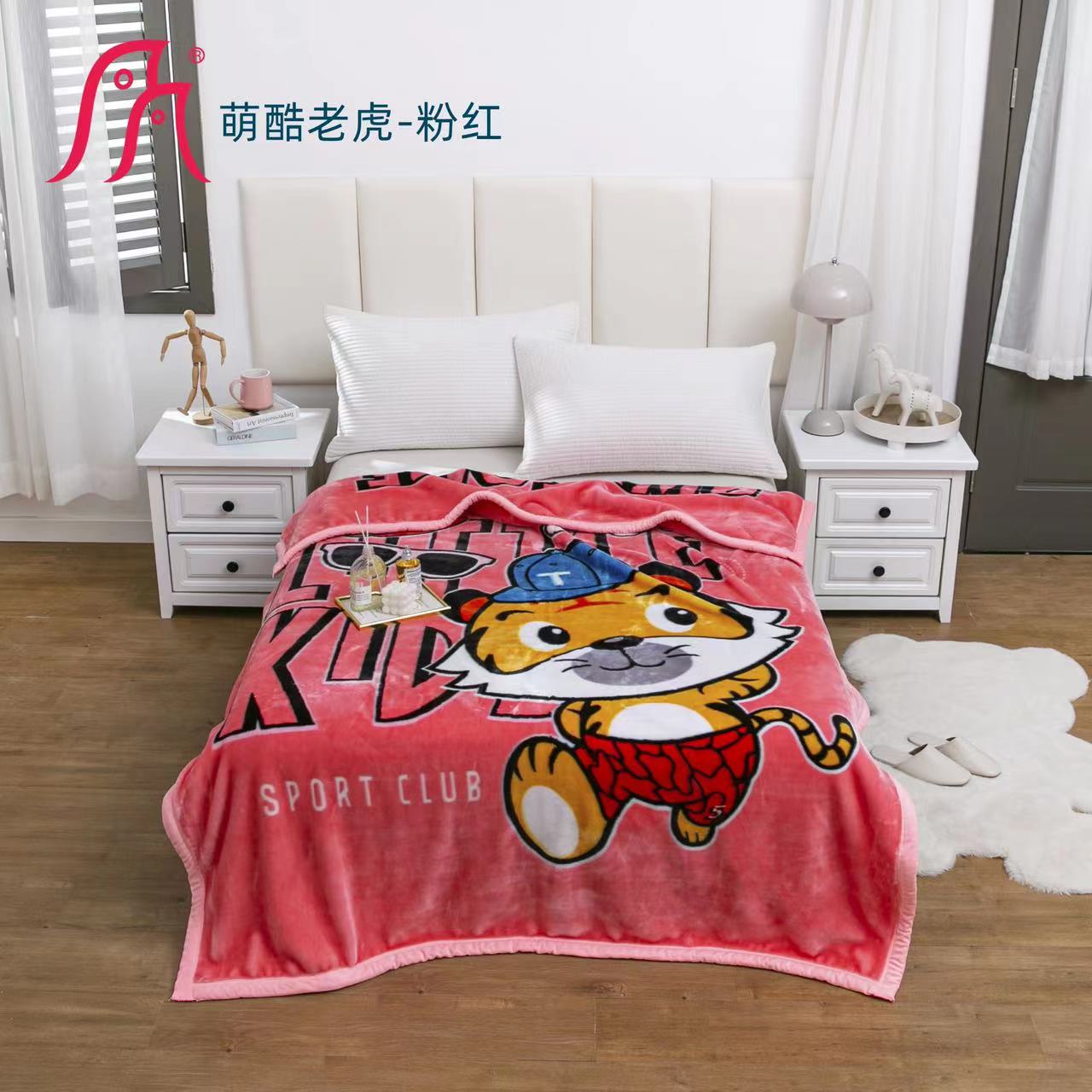 Cloud blanket Super soft blanket children blanket air conditioner blanket cartoon tiger blanket Single blanket Classic blanket printed blanket thumbnail