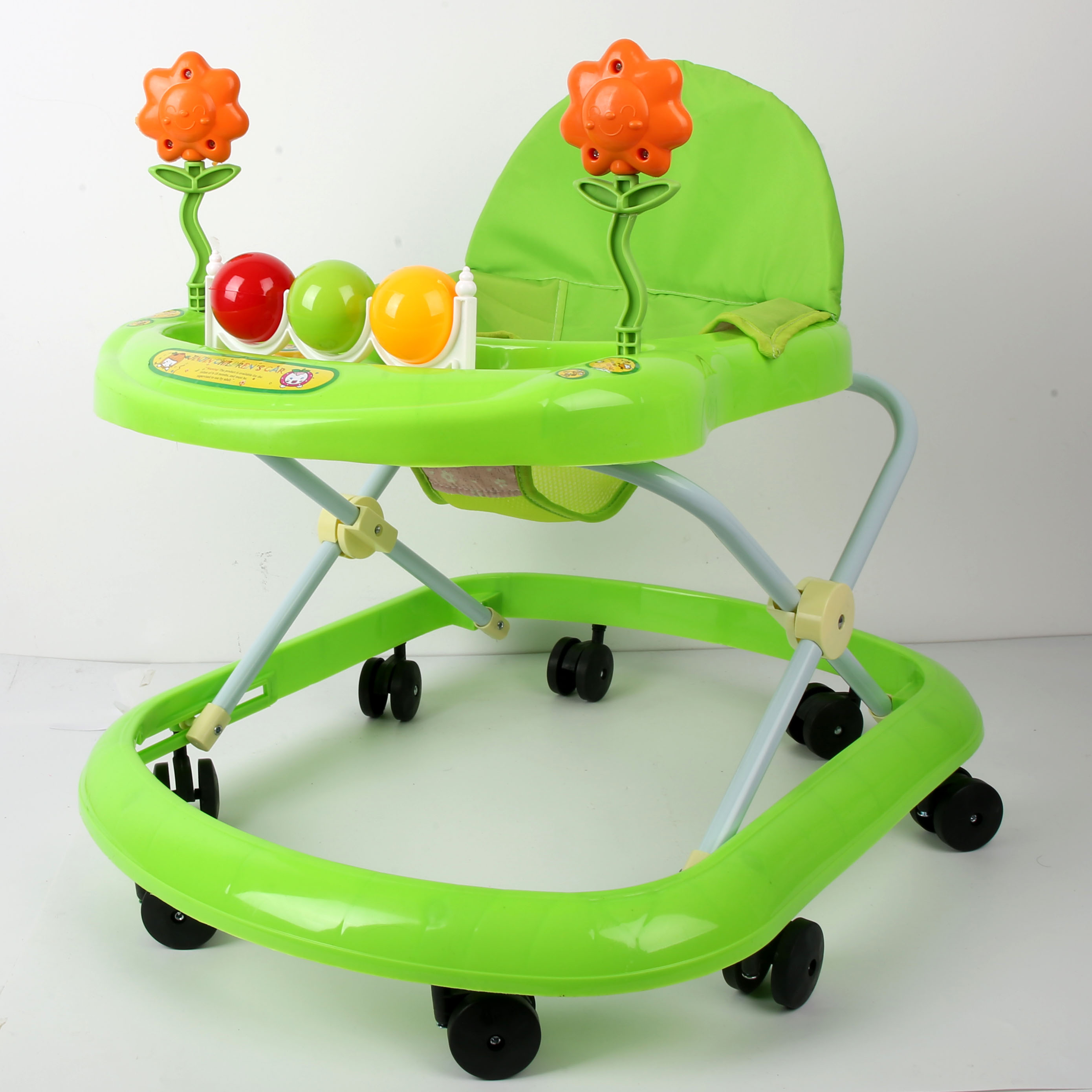 Baby walker anti-O-leg baby multi-functional anti-rollover baby sittable and pushable learning vehicle starter buggy learning vehicle Lv Shuqiu