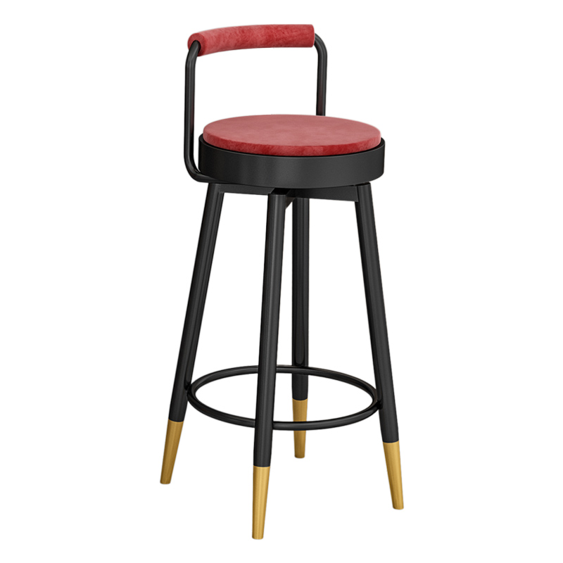 吕字家具-轻奢吧台椅家用酒吧靠背旋转高脚凳简约时尚前台导台高脚椅现代详情7