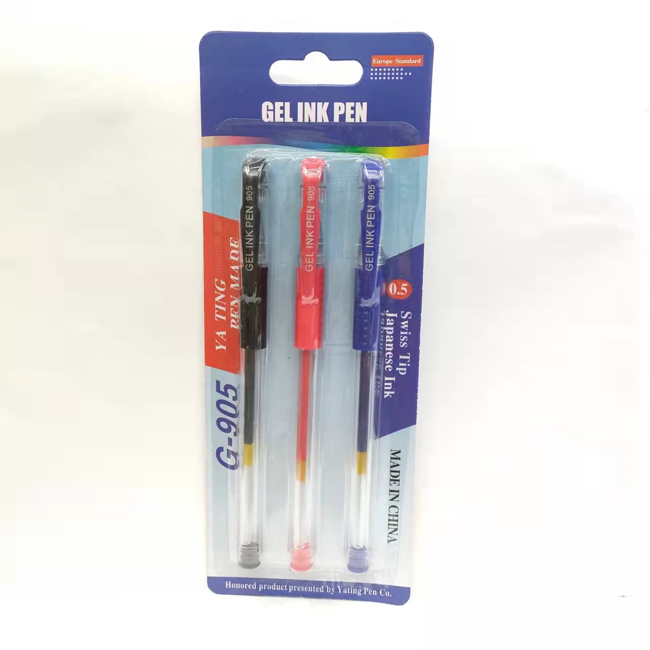 G-905 bullet-type gel pen 0.5mm3 pieces, card suction office pen, signature pen, student practice pen