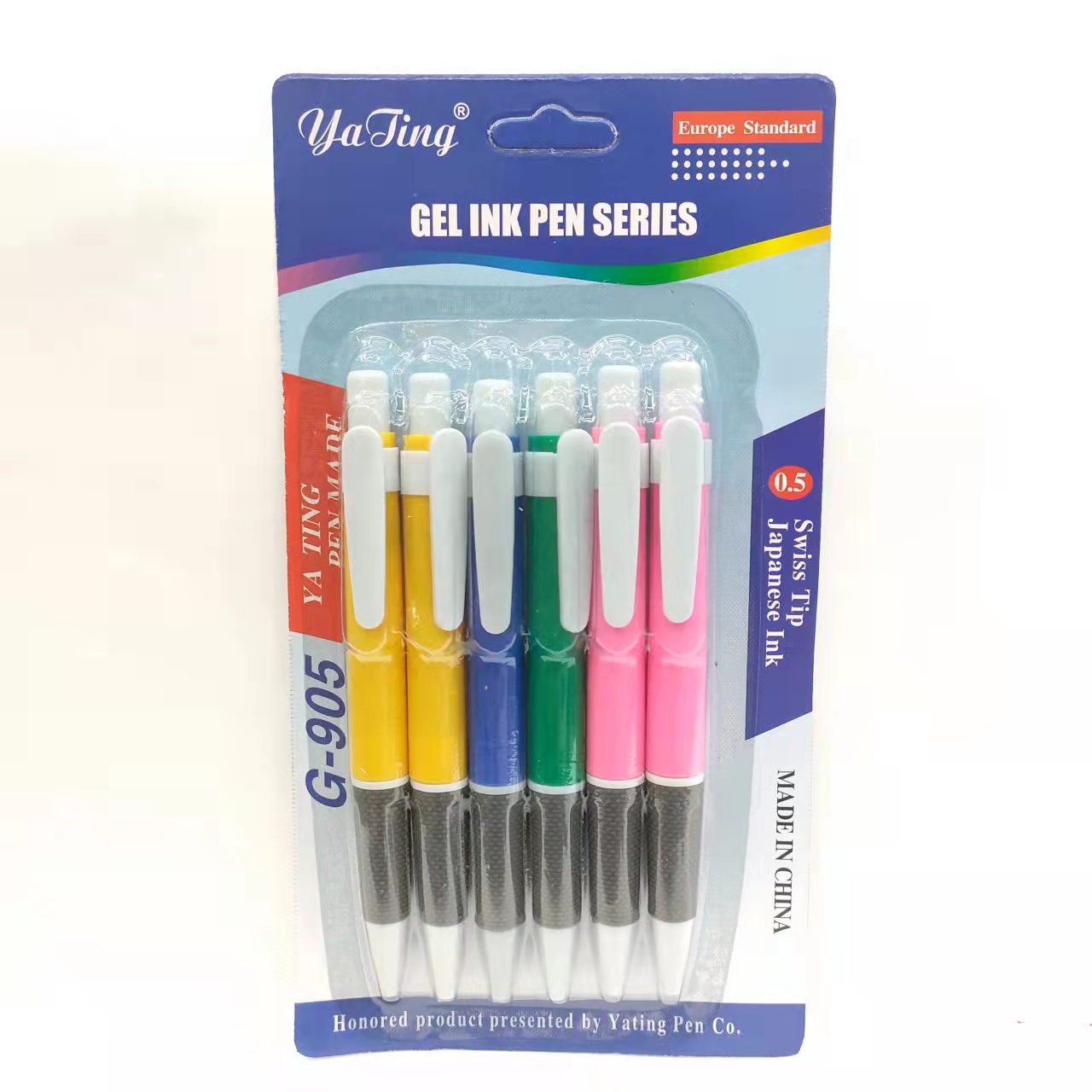 Colorful creative ballpoint pen, office pen, school supplies, stationery, pen core blue, smooth writing, 0.5mm