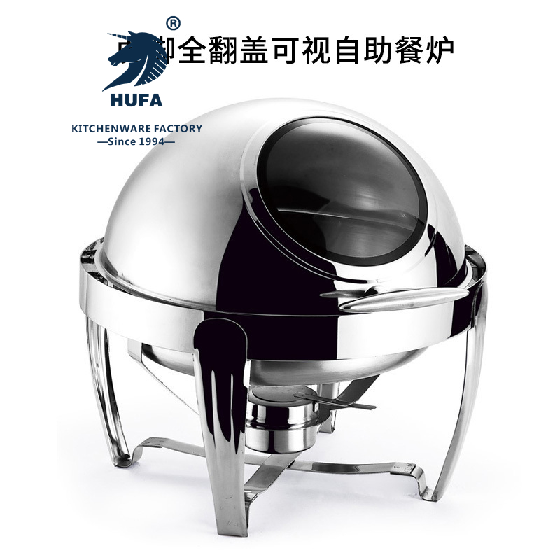 Stainless Steel Dinner Stove Round Dinner Stove Visible Buffet Buffet Buffet Stove Stainless Steel Full Clamshell Round Visible Buffet Stove Hotel Thermal Insulation Buffi Stove Electric Breakfast Stove Soup Porridge Stove Item Picture