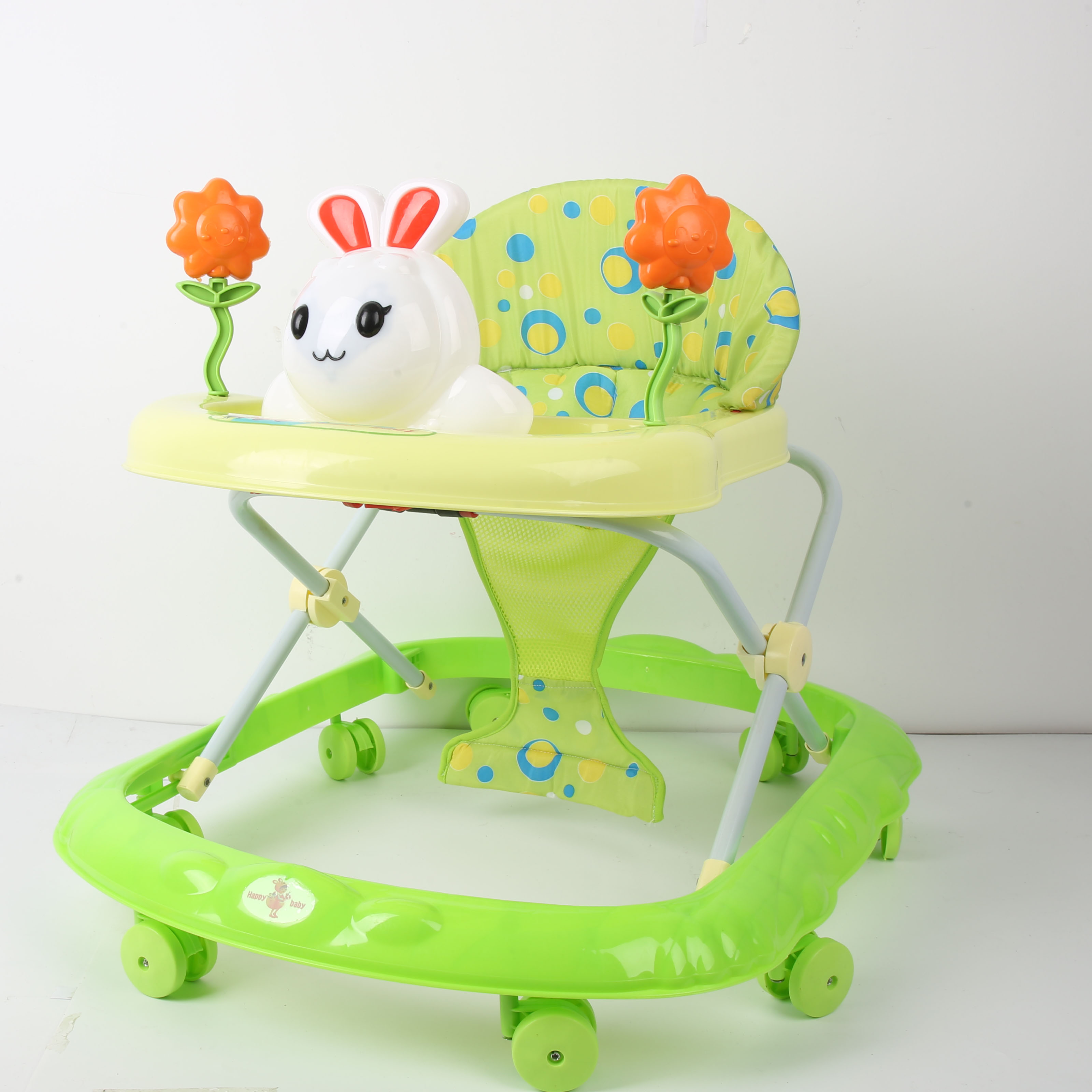 Baby walker anti-O-leg baby multi-function anti-rollover baby sittable pushable learning vehicle starter buggy learning vehicle cute puppy rabbit green thumbnail
