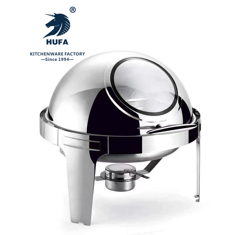 Stainless Steel Dinner Stove Round Dinner Stove Visible Buffet Buffet Buffet Stove Stainless Steel Full Clamshell Round Visible Buffet Stove Hotel Thermal Insulation Buffi Stove Electric Breakfast Stove Soup Porridge Stove details Picture