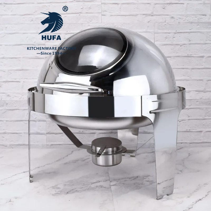Stainless Steel Dinner Stove Round Dinner Stove Visible Buffet Buffet Buffet Stove Stainless Steel Full Clamshell Round Visible Buffet Stove Hotel Thermal Insulation Buffi Stove Electric Breakfast Stove Soup Porridge Stove