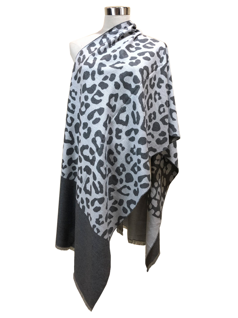 Wholesale fashion custom design scarf Leopard print shawl for ladies winter
