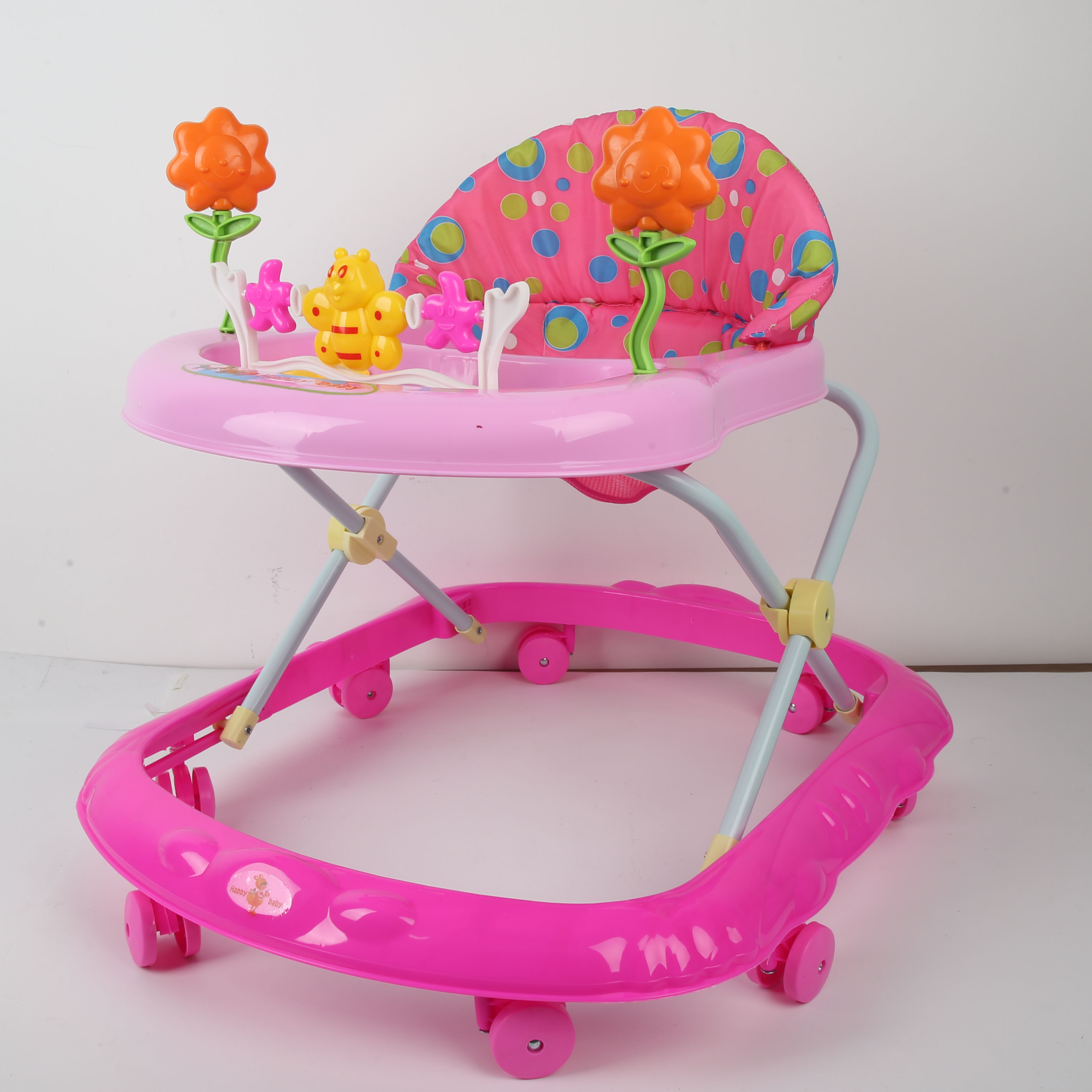 Baby walker anti-O-leg baby multi-function anti-rollover baby sittable and pushable baby starter baby carriage baby carriage lovely plum butterfly baby carriage baby carriage