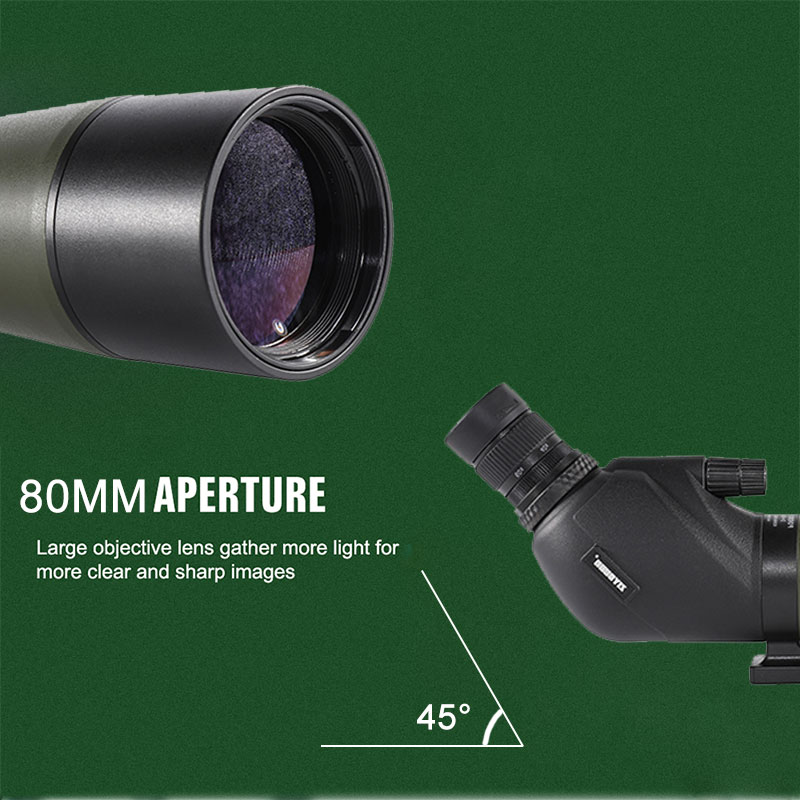 Free Tiger 20-60x80 bird-watching mirror, high-magnification, high-definition, waterproof, professional astronomical telescope for mobile phone photography and video recording pic 6