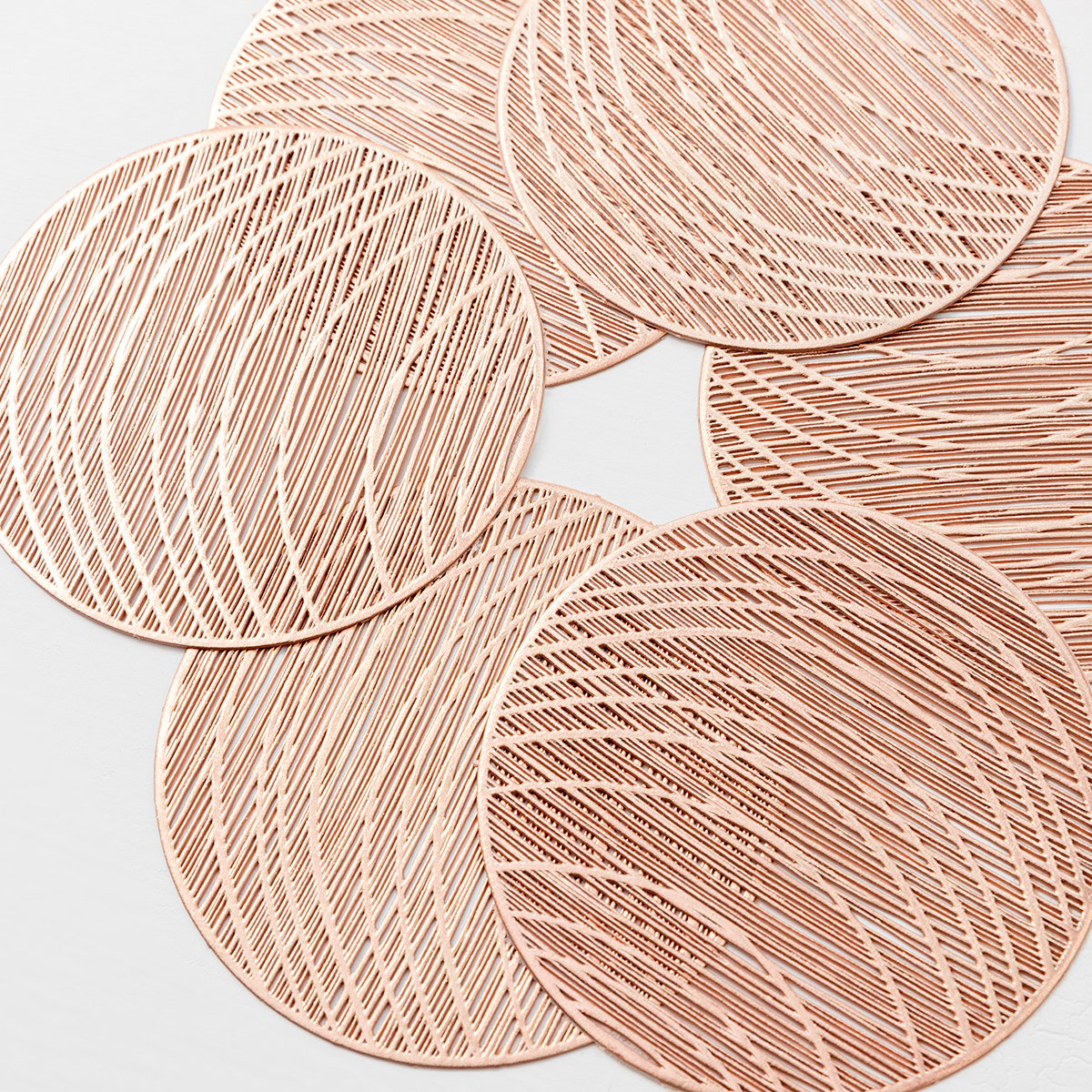 6 pieces of PVC coasters, creative coasters, heat-insulating coasters, household anti-slip coasters, heat-resistant bowl coasters, waterproof and oil-resistant coasters Specification image