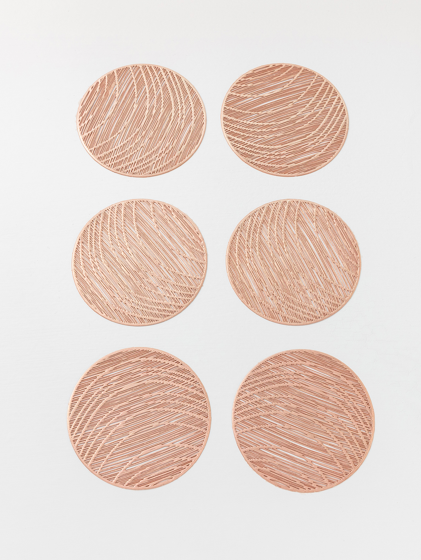 6 pieces of PVC coasters, creative coasters, heat-insulating coasters, household anti-slip coasters, heat-resistant bowl coasters, waterproof and oil-resistant coasters details Picture