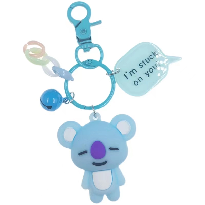 个性可爱卡通公仔小马小狗粉兔机器人钥匙链圈挂件活动学生小礼品详情16