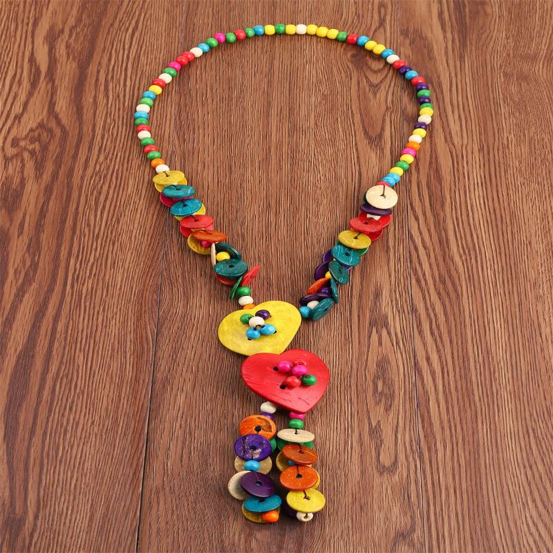 民族风/椰壳/项链白底实物图