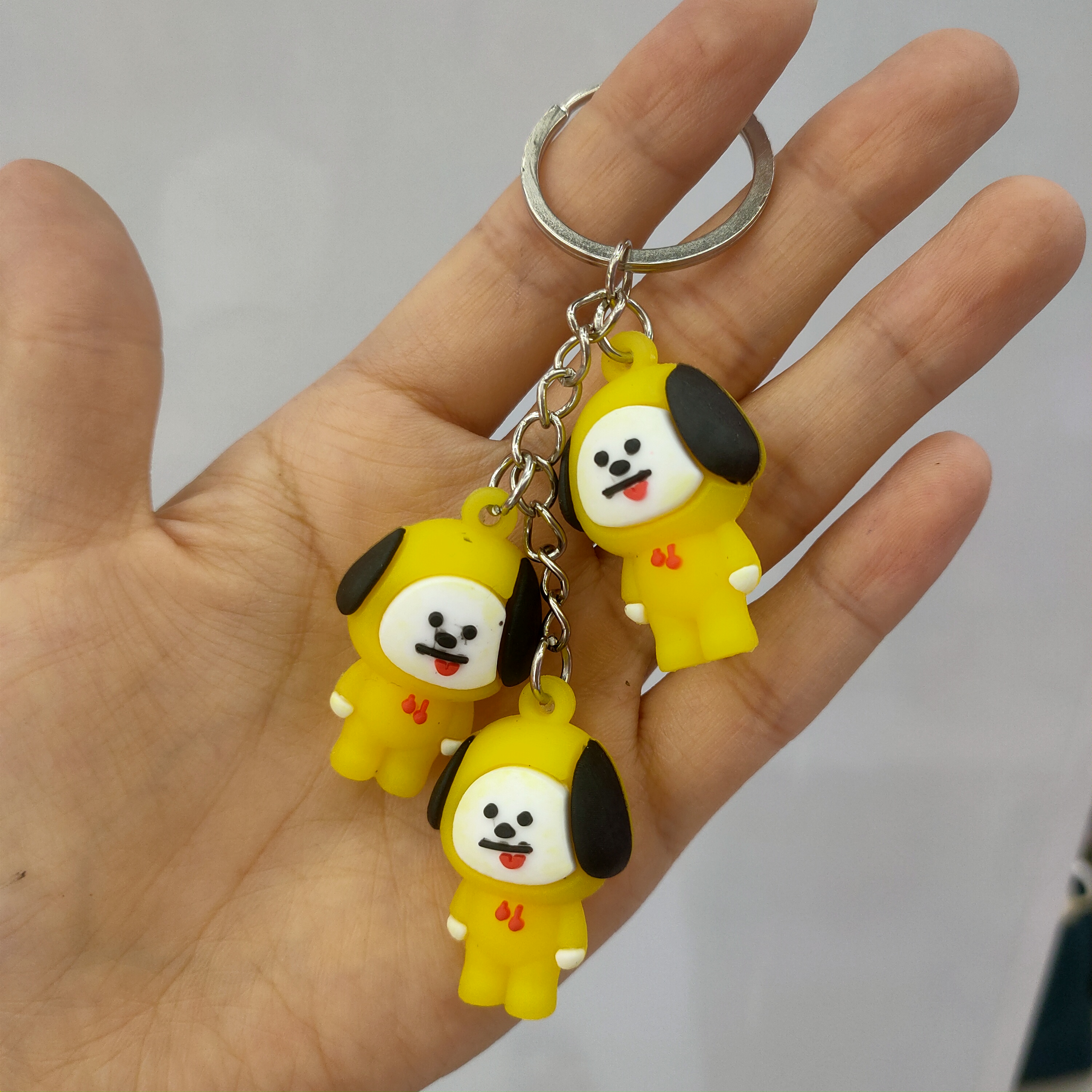 个性可爱卡通公仔小马小狗粉兔机器人钥匙链圈挂件活动学生小礼品详情4