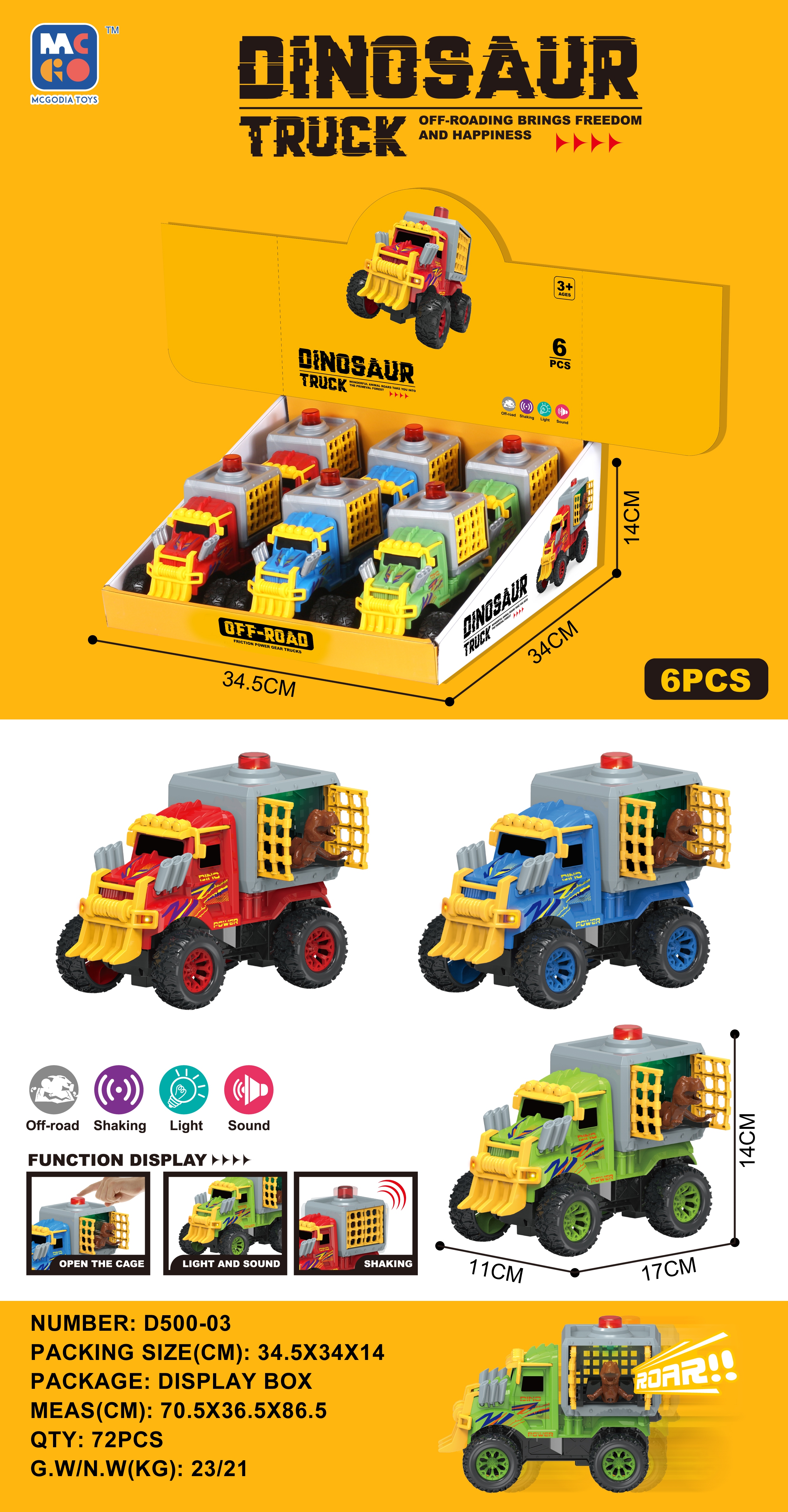 Taole Bididi Inertial Car Sound and Light 360-degree Rotating Display Box Gift Toy D500-01/02/03/04/05 pic 3