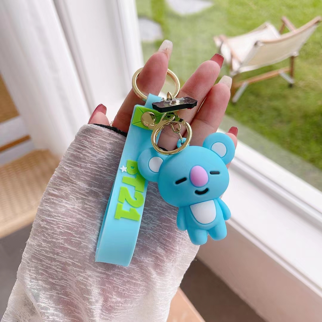 个性可爱卡通公仔小马小狗粉兔机器人钥匙链圈挂件活动学生小礼品详情8