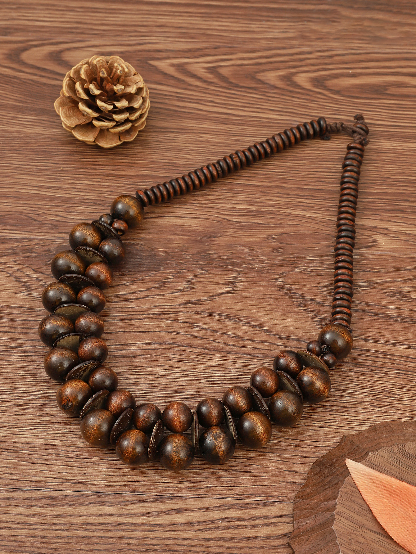 Retro ethnic style Bohemian coconut shell beaded necklace Fu Coconut 07