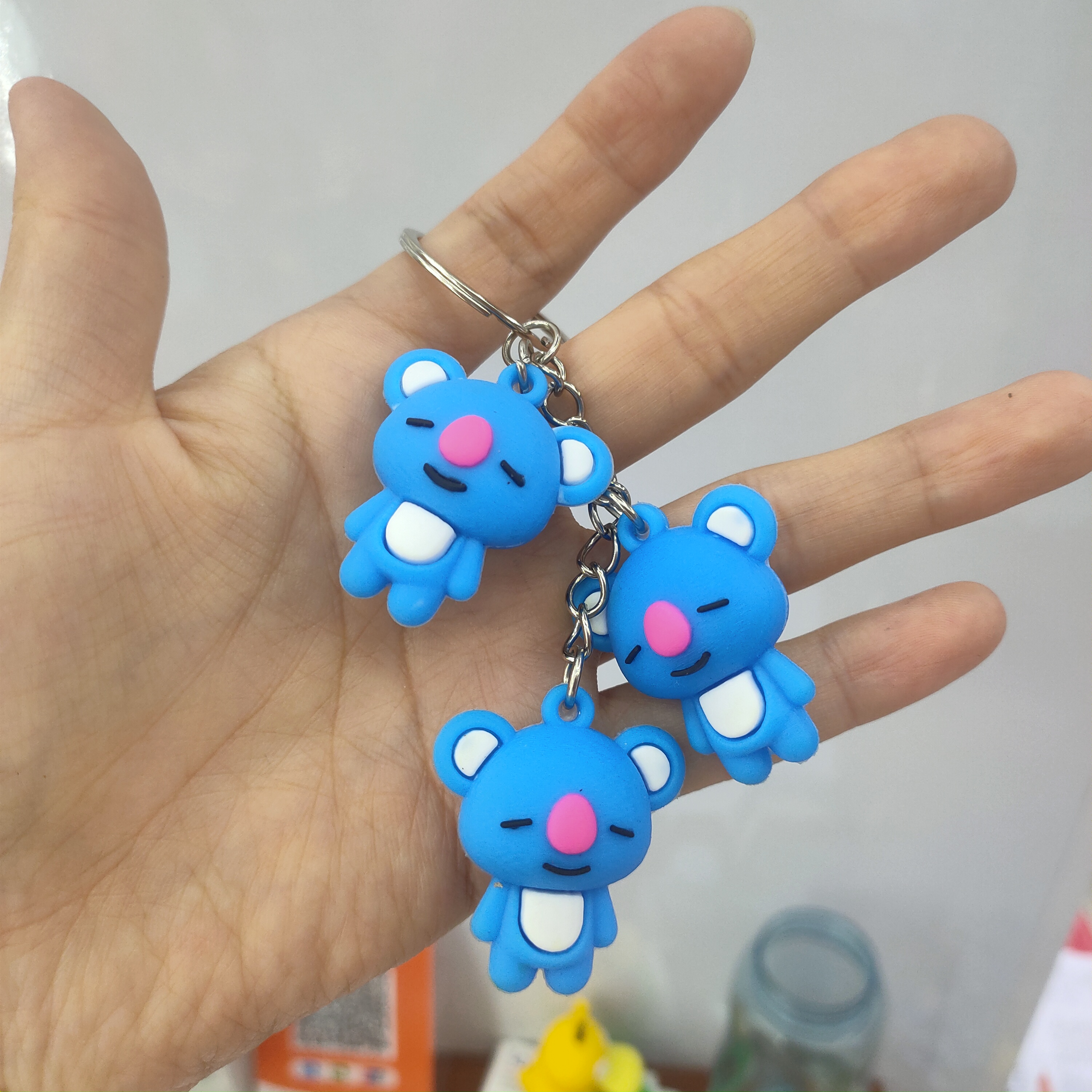 个性可爱卡通公仔小马小狗粉兔机器人钥匙链圈挂件活动学生小礼品详情5