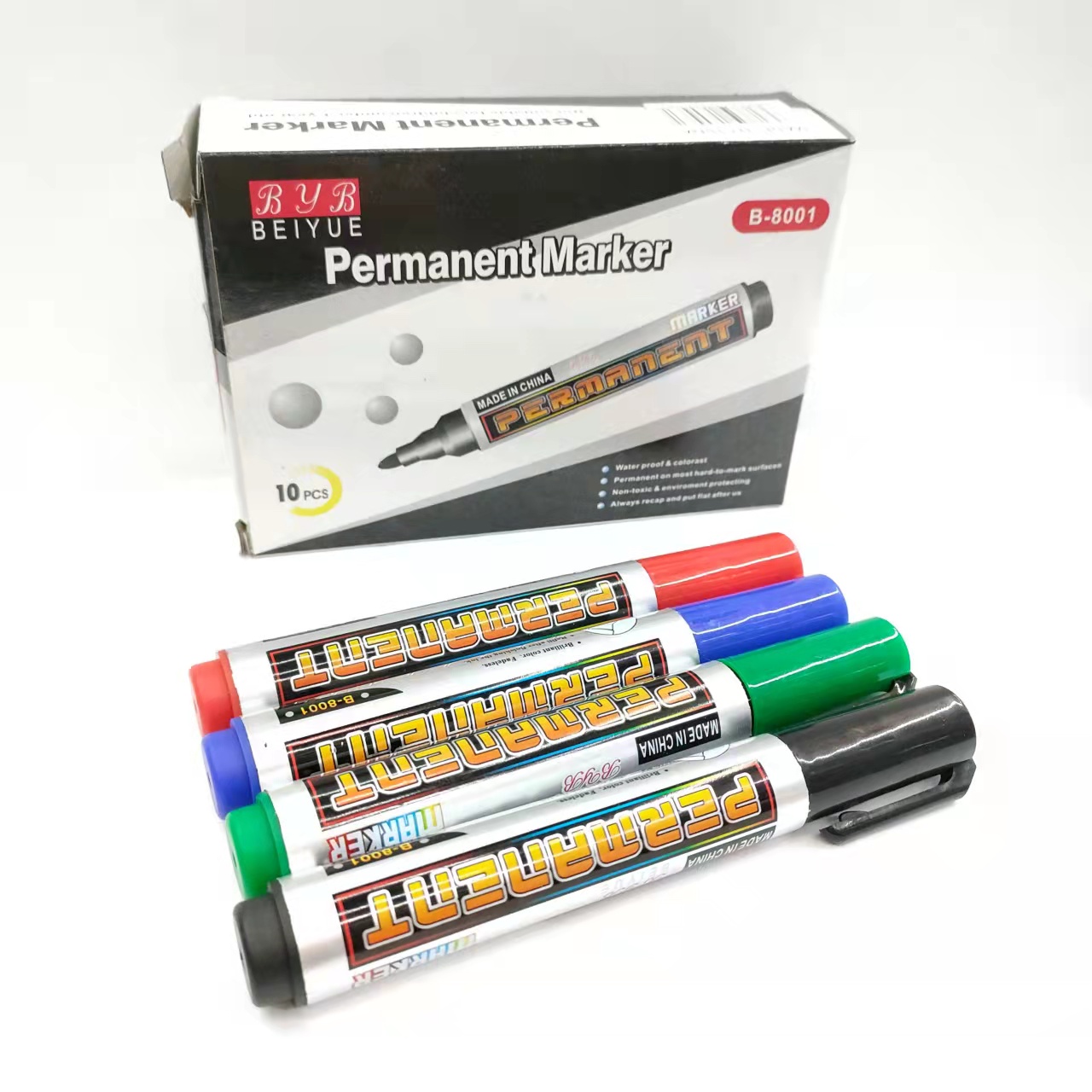 The oil-based marker pen B-8001 with a large head and a mark pen writes smoothly