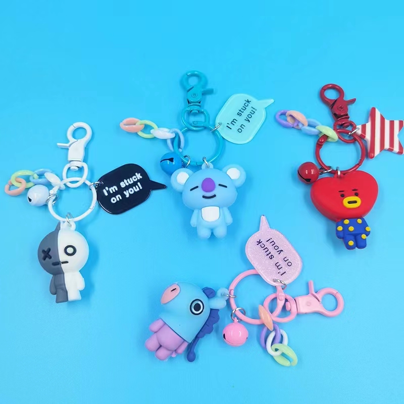 个性可爱卡通公仔小马小狗粉兔机器人钥匙链圈挂件活动学生小礼品详情10
