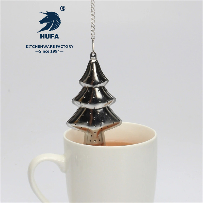 Aliexpress Christmas Tree tea strainer chain 304 stainless steel tea leak creative tea infuser Tea strainer Tea strainer Stainless steel Christmas series tea strainer stainless steel