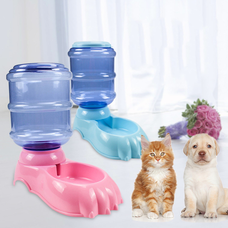 Pet supplies: Automatic cat and dog feeders, pet water buckets, cat food buckets, food bowls, anti-tipping, large capacity, 3.8L pet supplies