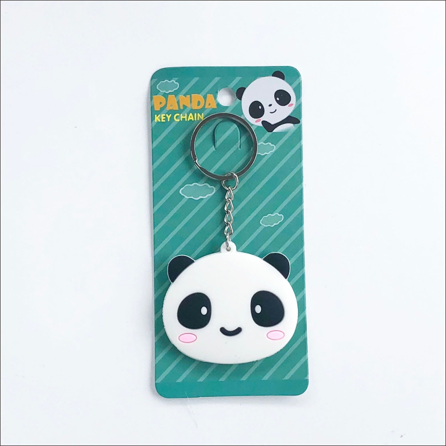 新款可爱动物熊猫系列硅胶贴片DIY儿童发夹鞋扣钥匙扣装饰厂家直销现货