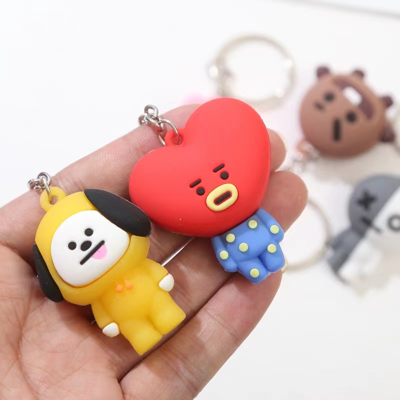 个性可爱卡通公仔小马小狗粉兔机器人钥匙链圈挂件活动学生小礼品详情15
