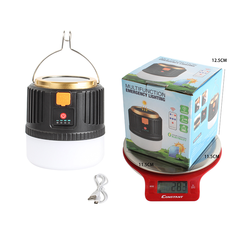 LED camping lamp, multi-functional outdoor solar charging, USB disaster resistance, power outage emergency light, portable lighting lamp Specification image
