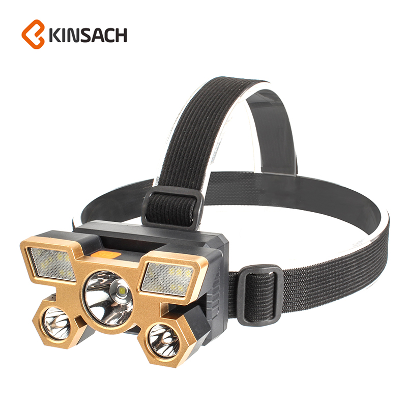 High-brightness head-mounted night fishing lamp with strong light for exploration and search LED headlamp 3AAA