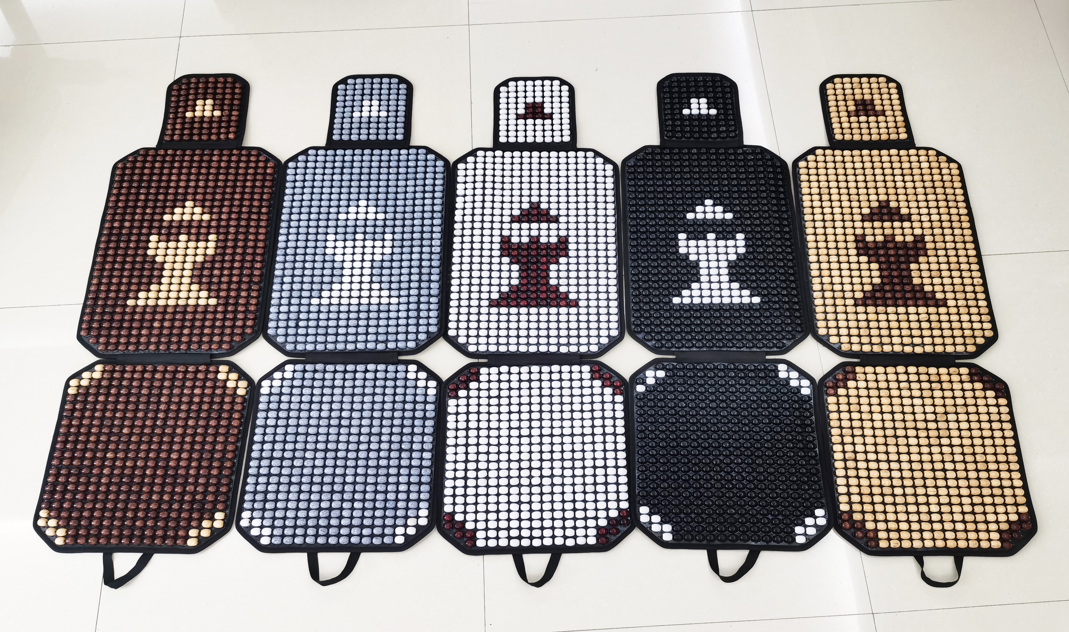 2022-PU-26 New wooden bead single-piece car seat cushion factory direct sales. Welcome to purchase car supplies Item Picture