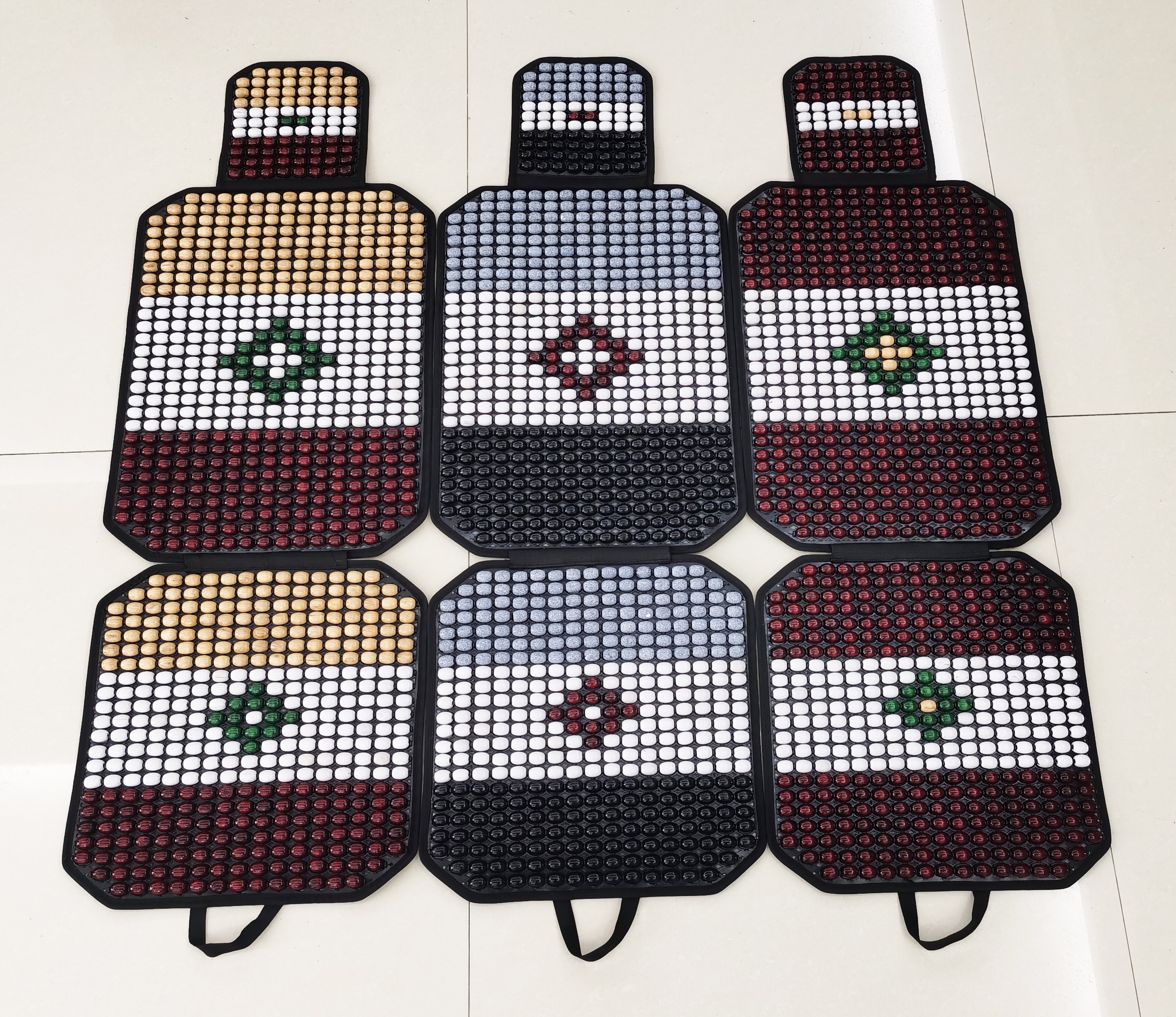 2022-PU-26 New wooden bead single-piece car seat cushion factory direct sales. Welcome to purchase car supplies Specification image