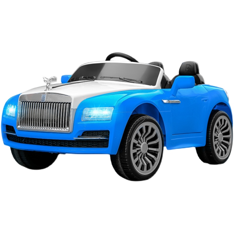 劳斯莱斯儿童电动汽车高端双拼色男女宝宝遥控玩具车可坐人四轮车