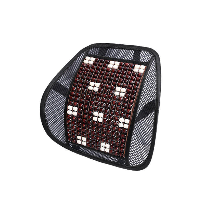 Summer Wood Bead Waist By Ventilation Massage Lumbar Cushion Office Seat Back Cushion Lumbar Cushion Automotive Supplies Qiwei Car Decoration Qw46 Specification drawing