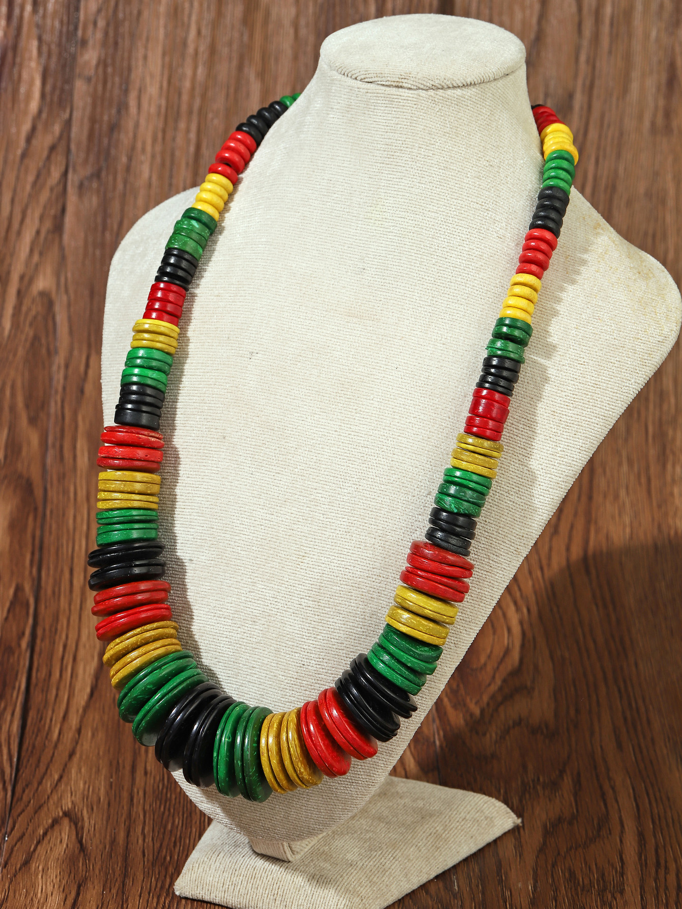 Boho Color pure handmade Natural Coconut shell beaded necklace Fu Coconut 176