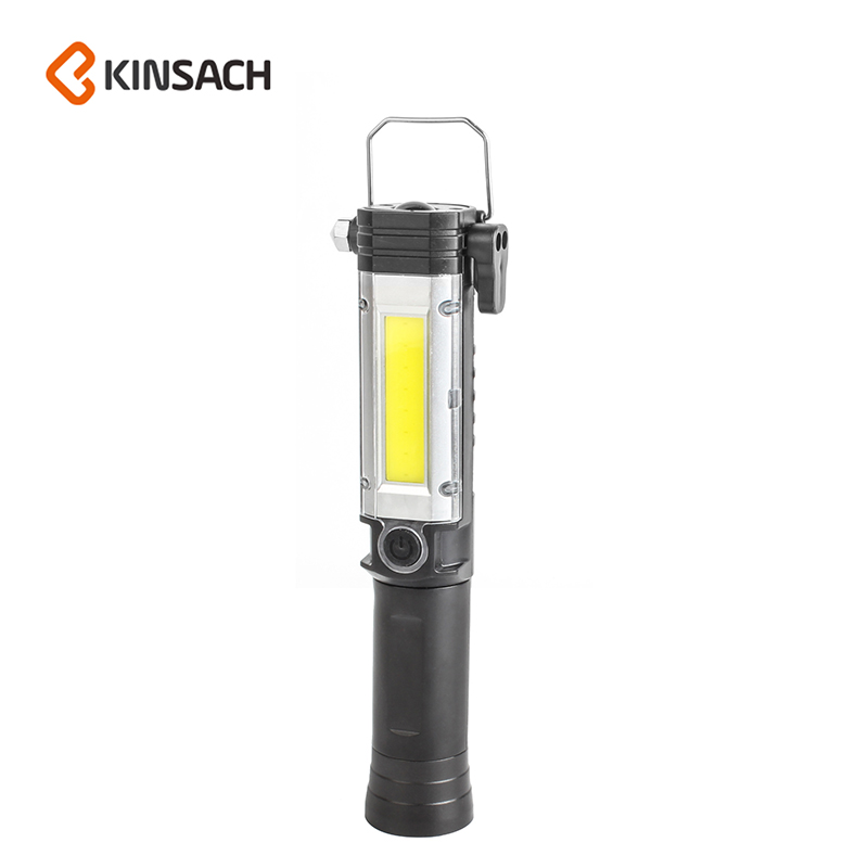 LED flashlight, car safety hammer, strong light emergency multi-functional COB work light, charging and maintenance strong magnet lighting fixture