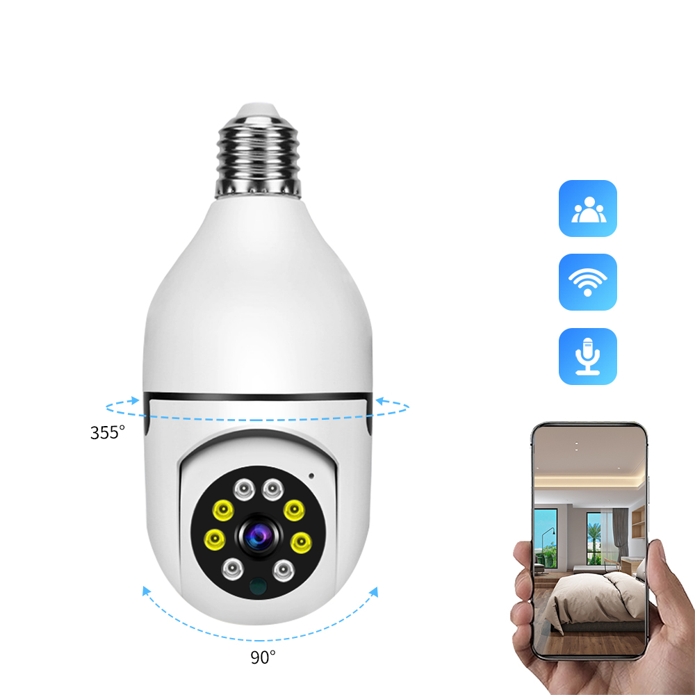 myAI Light Bulb Camera HD Wifi 360 Degree Pan/Tilt Panoramic IP Camera with E27 Standard Lamp Holder thumbnail