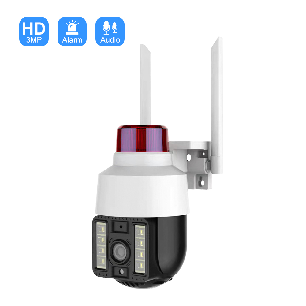 myAI Smart Camera Outdoor HD 3MP Wireless Floodlight and Sound Alarm Security Camera, Motion Detection, Easy Set-up