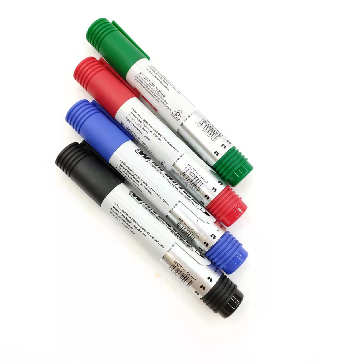 Easy-to-write and easy-to-erase 4-color whiteboard pen, erasable whiteboard pen, large-capacity thick-tipped writing pen Item Picture