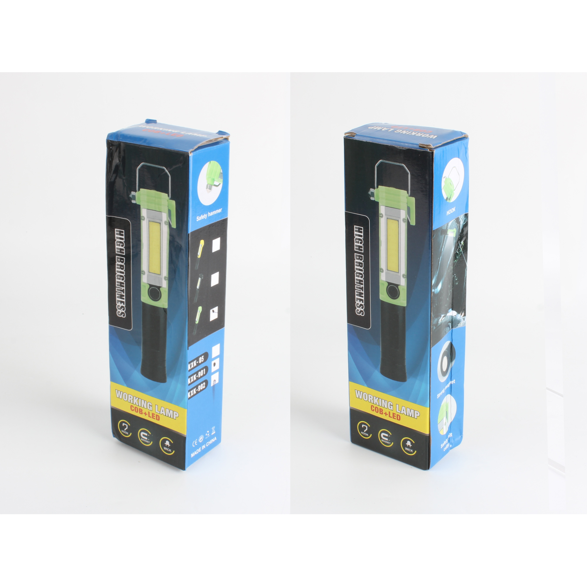 LED flashlight, car safety hammer, strong light emergency multi-functional COB work light, maintenance strong magnet lighting fixture Application Scenario