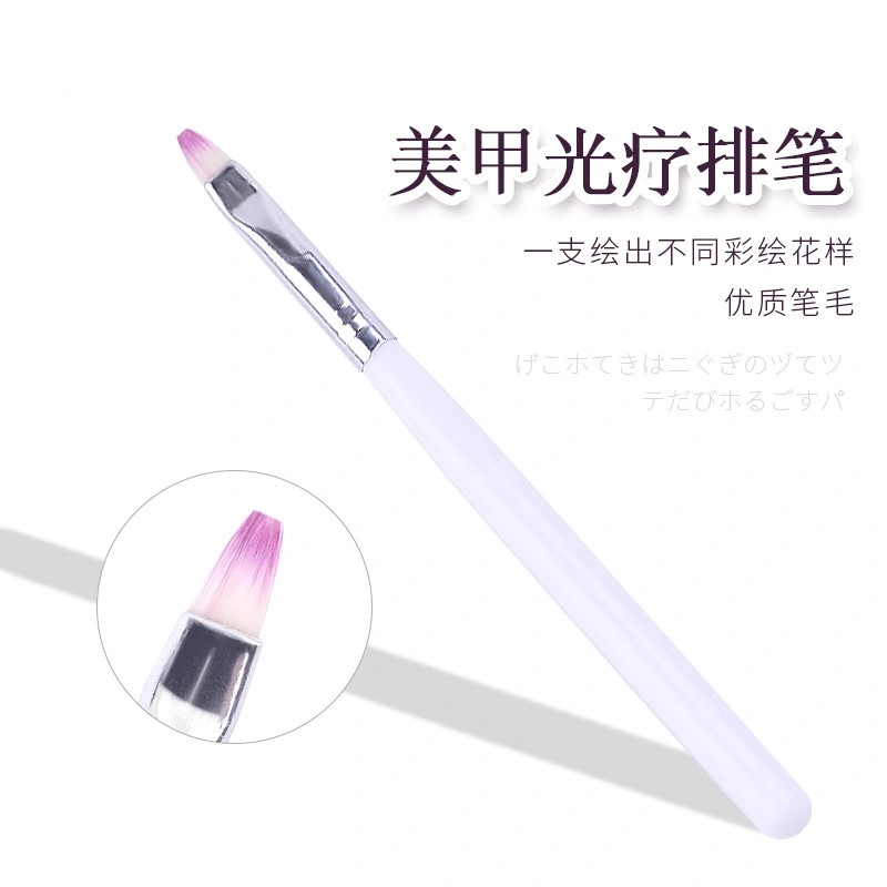 Manzilin Nail tools wholesale Manicure white rod red head painted light therapy pen line brush light therapy brush engraved pen