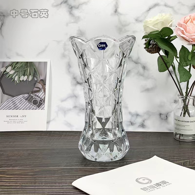 HP19DL-25朗旭玻璃客厅北欧透明富贵竹百合玫瑰干花水养培插花花瓶摆件详情图1