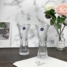 HP19B-18朗旭玻璃客厅北欧透明富贵竹百合玫瑰干花水养培插花花瓶摆件