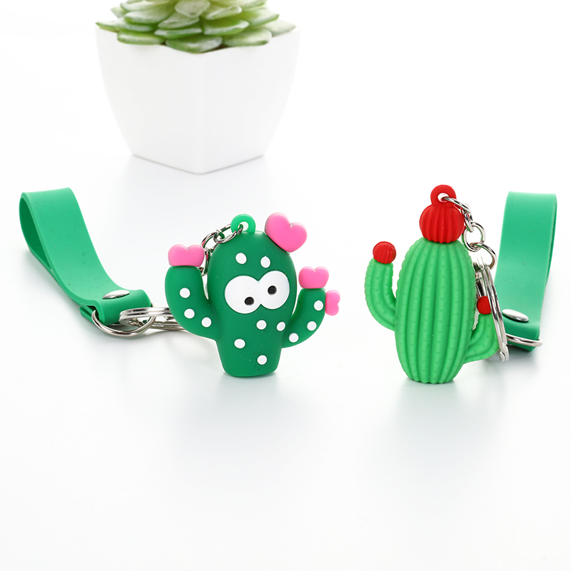 Factory direct supply of cute soft rubber keychains, car leather key chains, student bags and creative pendants Item Picture