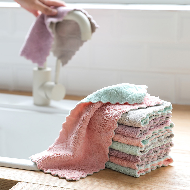 Printed two-tone dish towels
