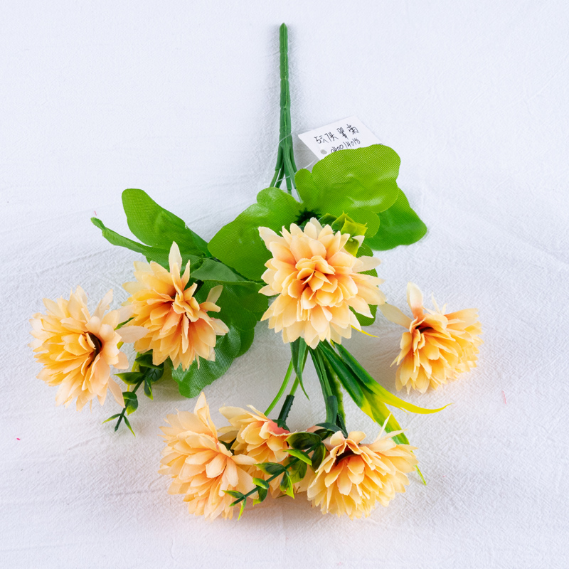 Direct sales of artificial flower manufacturers: 5-head seven-flower chrysanthemum artificial flower bouquets and ornaments pic 10