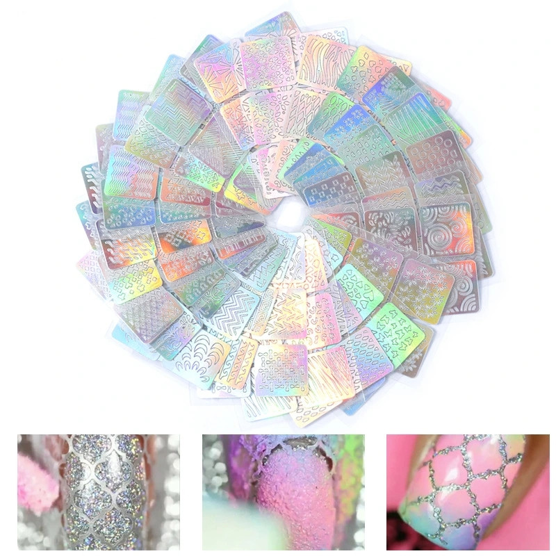 Nail decals wholesale laser hollowing nail decals 3D nail decals nail hollowing mix 24