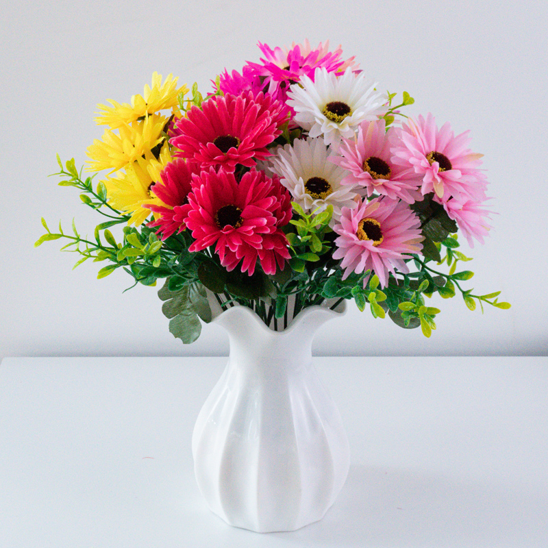 Direct sales of artificial flower manufacturers: 5-head medium-sized chrysanthemums in artificial flower bouquets pic 2