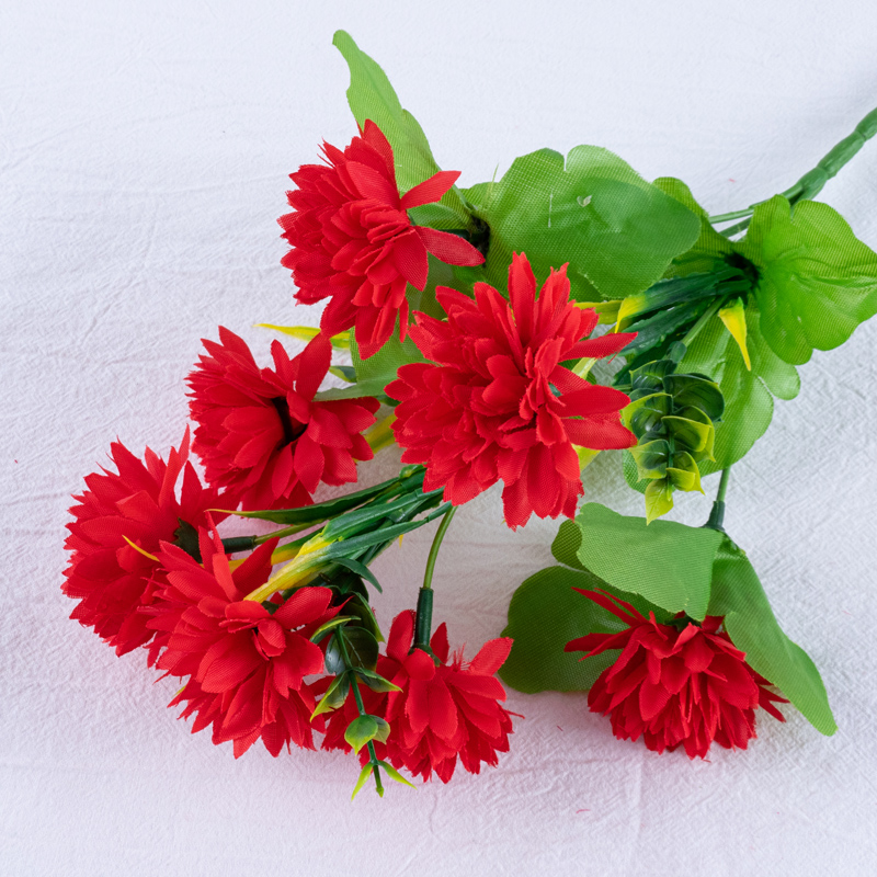 Direct sales of artificial flower manufacturers: 5-head seven-flower chrysanthemum artificial flower bouquets and ornaments pic 7