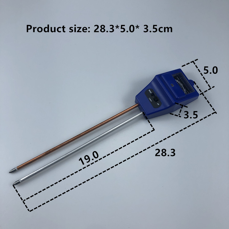 温度计物理感应土壤 酸度 湿度 PH计计温度计 吸卡 方头双针蓝色详情11