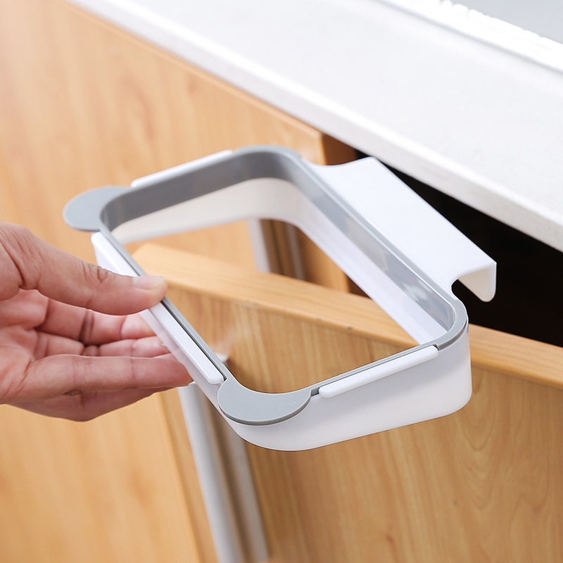 Kitchen door back type portable garbage bag support foreign trade